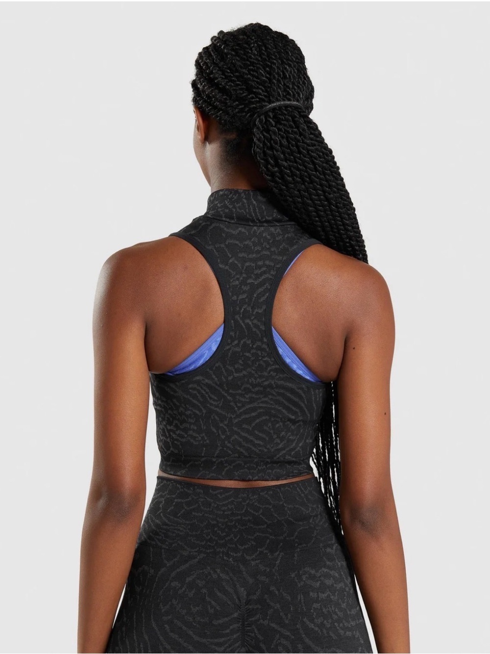 Gymshark Adapt Animal Seamless Crop 1/2 Zip top sz XS - Picture 6 of 6